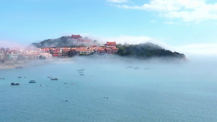 福建莆田湄洲島：山海畫廊 云霧縹緲
